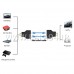 اکستندر HDMI دو تایی / همراه RX و TX با یک طرف 2 پورت شبکه F و یک طرف پورت HDMI M / برد 30 متر / پشتیبانی FULL HD 1080 / تک پک طلقی